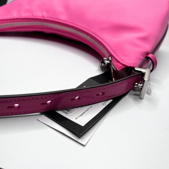 KATE SPADE SAM ICON KSNYL NYLON SMALL SHOULDER BAG IN PINK CLOUD - OS - Picture 10 of 12